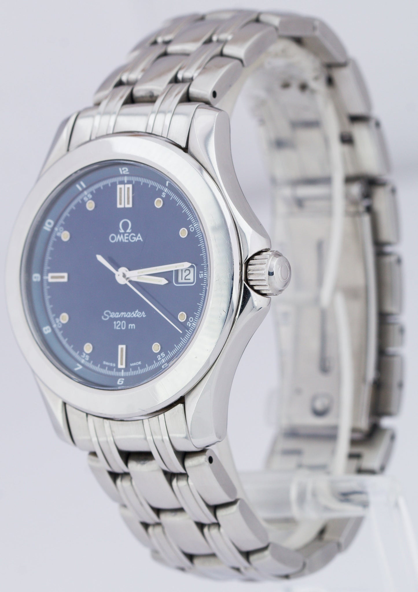 Omega Seamaster 120m BLUE DIAL Swiss Quartz Stainless Steel 36mm Watch 2511.80