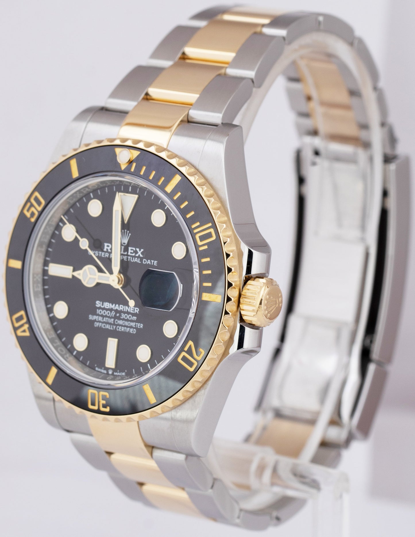 2020 Rolex Submariner Date 41mm Ceramic Two-Tone Gold Black Watch 126613 LN CARD