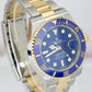 2021 NEW CARD Rolex Submariner Date 41mm Two-Tone Gold Blue Watch 126613 LB