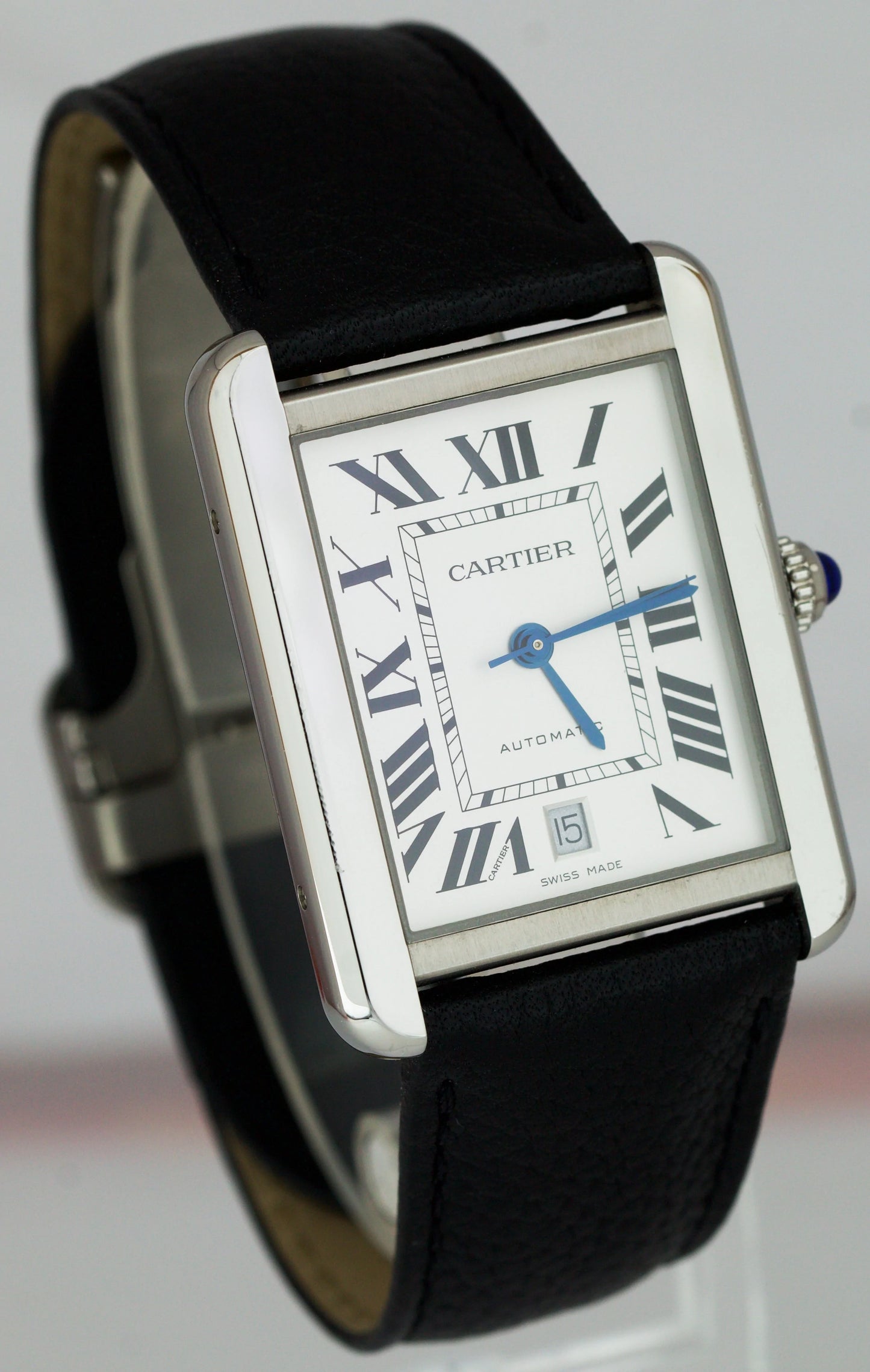 Cartier Tank Solo XL Stainless Steel Roman Automatic Date Watch 3800 / WSTA0029