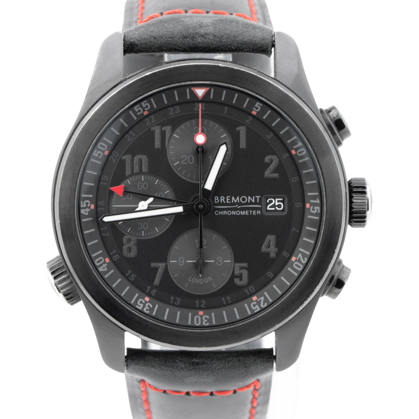 Bremont ALT1-B Black Red Chronograph 43mm DLC Stainless Steel Automatic Watch