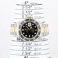 Rolex Submariner Black Two-Tone NO HOLES CASE 18K Yellow Gold 16613 40mm B+P
