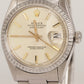 Rolex DateJust 36mm Silver Pie Pan Gold Index Stainless Steel Watch 1603 BOX