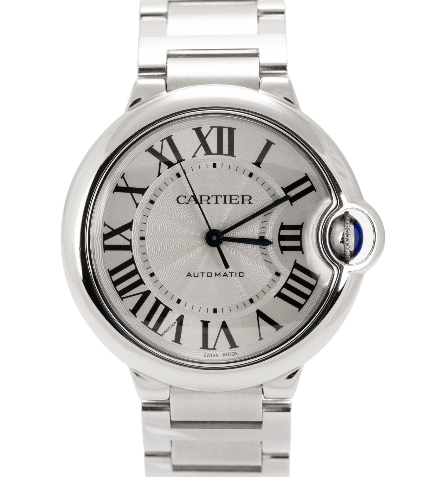 Ladies Cartier Ballon Bleu White Stainless Steel Automatic 36mm 3284 Watch PAPER