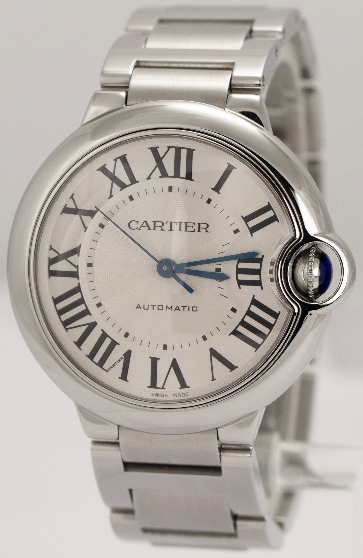 Ladies Cartier Ballon Bleu White Stainless Steel Automatic 36mm 3284 Watch PAPER