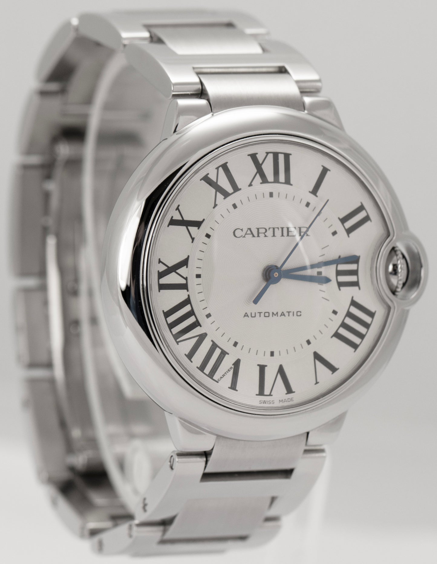 Ladies Cartier Ballon Bleu White Stainless Steel Automatic 36mm 3284 Watch PAPER