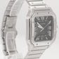 Cartier Santos 40mm Automatic Stainless Steel Blue Roman Watch WSSA0030 CARD