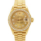 Ladies Rolex DateJust President 69178 26mm DIAMOND Champagne 18K Gold Watch
