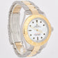 Rolex Yacht-Master 16623 White 18K Two Tone Yellow Gold 40mm Steel Date Watch BP