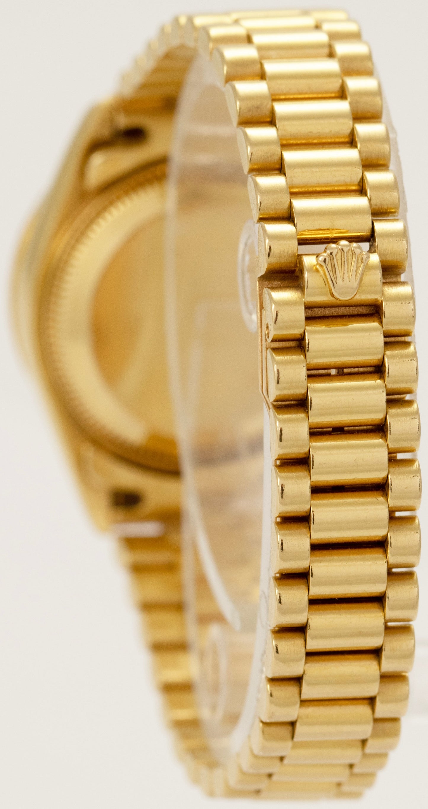Ladies Rolex DateJust President 69178 26mm DIAMOND Champagne 18K Gold Watch