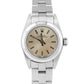 Ladies Rolex Oyster Perpetual Silver Patina 24mm Stainless Steel Watch 67180