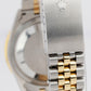 Rolex DateJust 16263 Turn-O-Graph 36mm Champagne Thunderbird Two-Tone Gold Watch