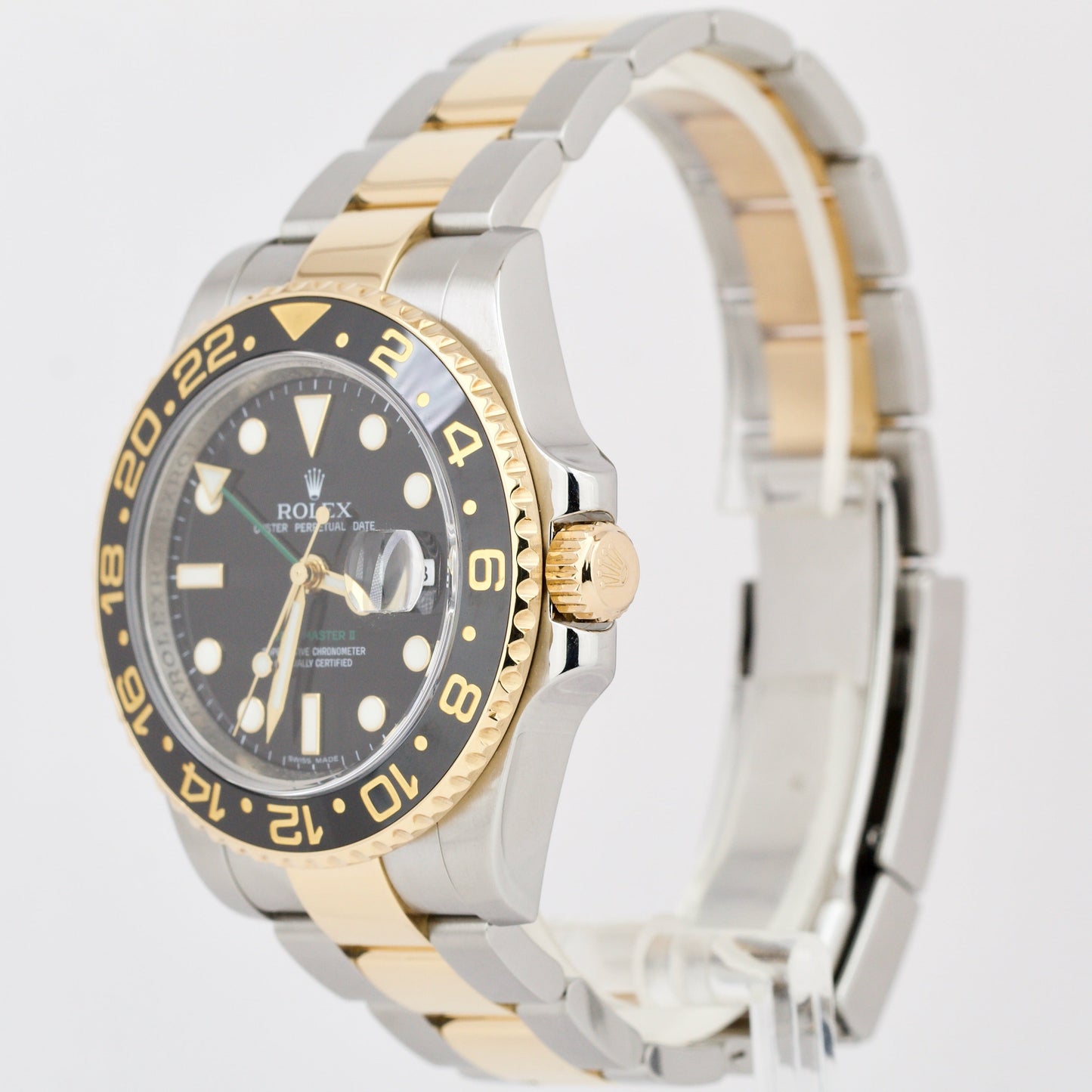 Rolex GMT-Master II Ceramic 116713 Black Two-Tone 18K Stainless Date 40mm Watch