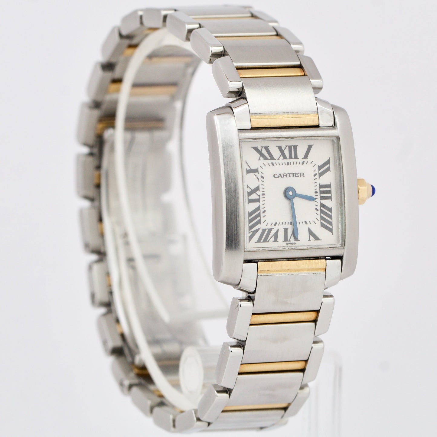 Ladies Cartier Tank Francaise Gold Stainless Roman Quartz Watch 2300 W51007Q4