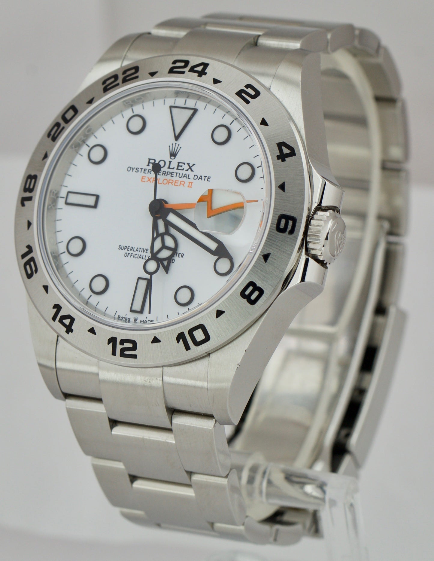 2021 Rolex Explorer II 42mm Polar White Stainless GMT Date Watch 226570 BOX CARD