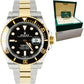 2022 Rolex Submariner Date 41mm Ceramic Two-Tone Gold Black Watch 126613 LN B+P