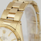 1981 Rolex Oyster Perpetual Date 14K Yellow Gold Silver 34mm Watch 1503 PAPERS