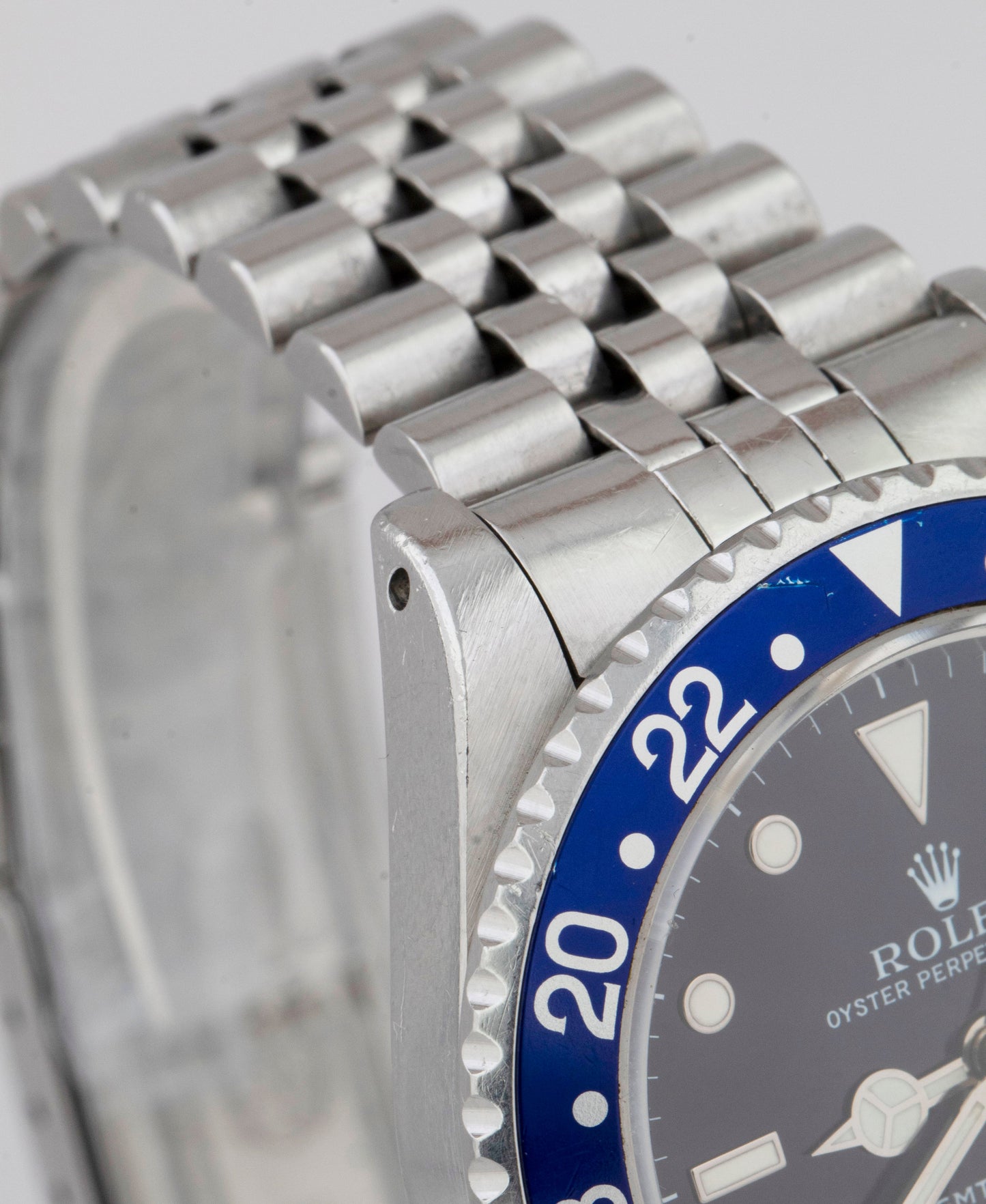 UNPOLISHED Rolex GMT-Master I 40mm PEPSI Blue Red Stainless Steel Watch 16700