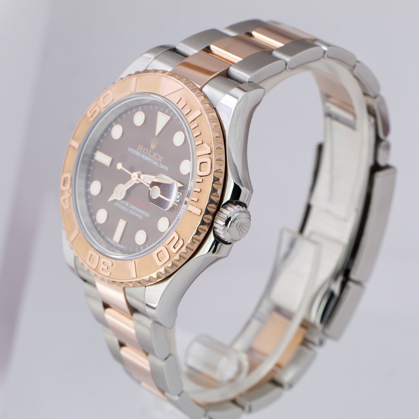 Rolex Yacht-Master 116621 CHOCOLATE 40mm 18K Everose Rose Gold Steel Date Watch