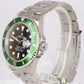 NOS STICKERED 2003 Rolex Submariner KERMIT Green FLAT 4 F-Serial Watch 16610 LV