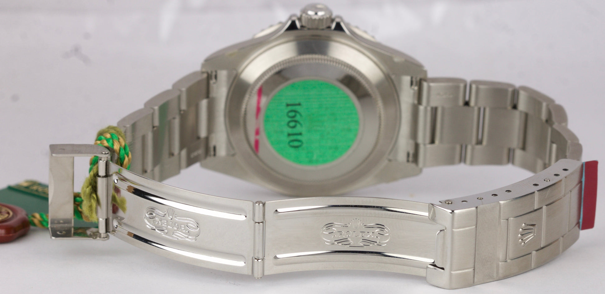 NOS STICKERED 2003 Rolex Submariner KERMIT Green FLAT 4 F-Serial Watch