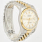 Rolex DateJust 36mm NO HOLES SILVER 18K Gold Stainless Steel JUBILEE Watch 16233