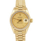 Ladies Rolex DateJust President 26mm Champagne Tapestry 18K Yellow Gold 69178