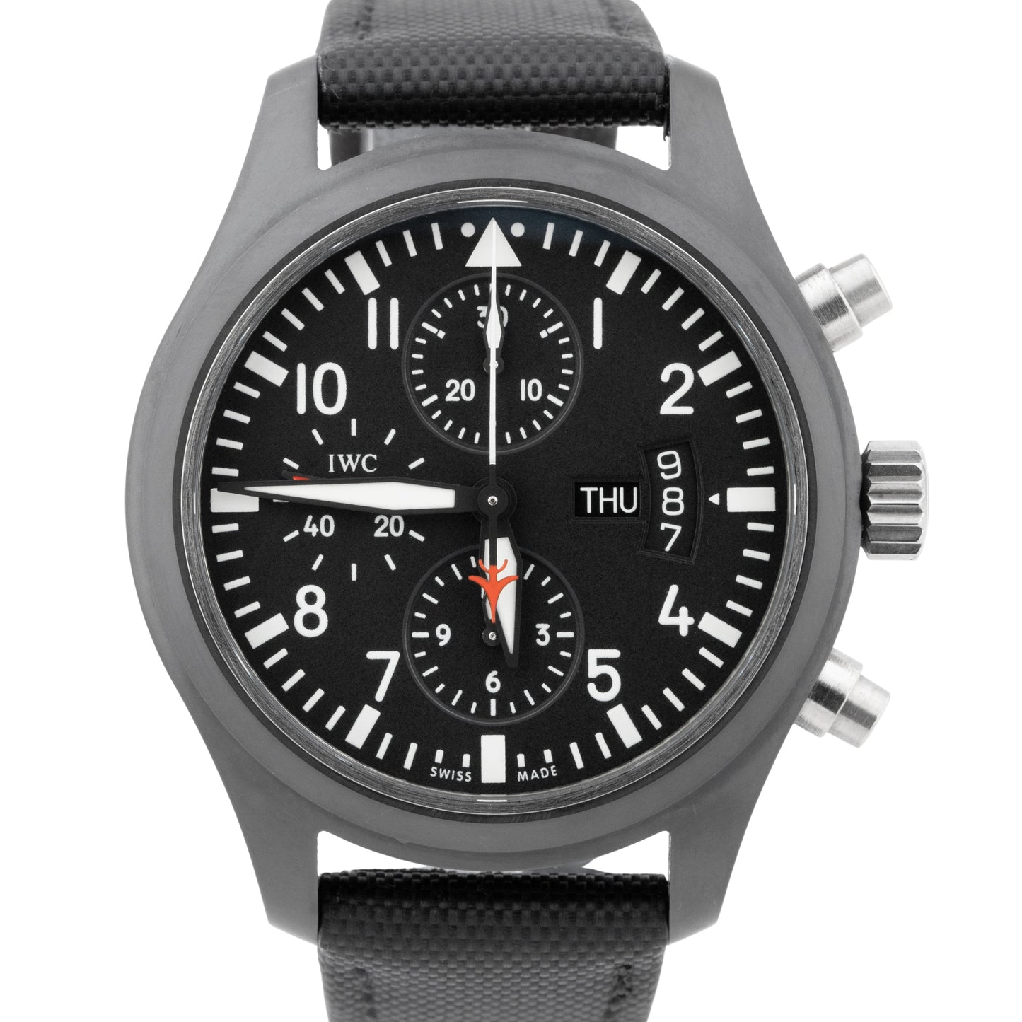 IWC Pilot TOP GUN Chronograph Ceramic Black Automatic IW378901 44mm Watch