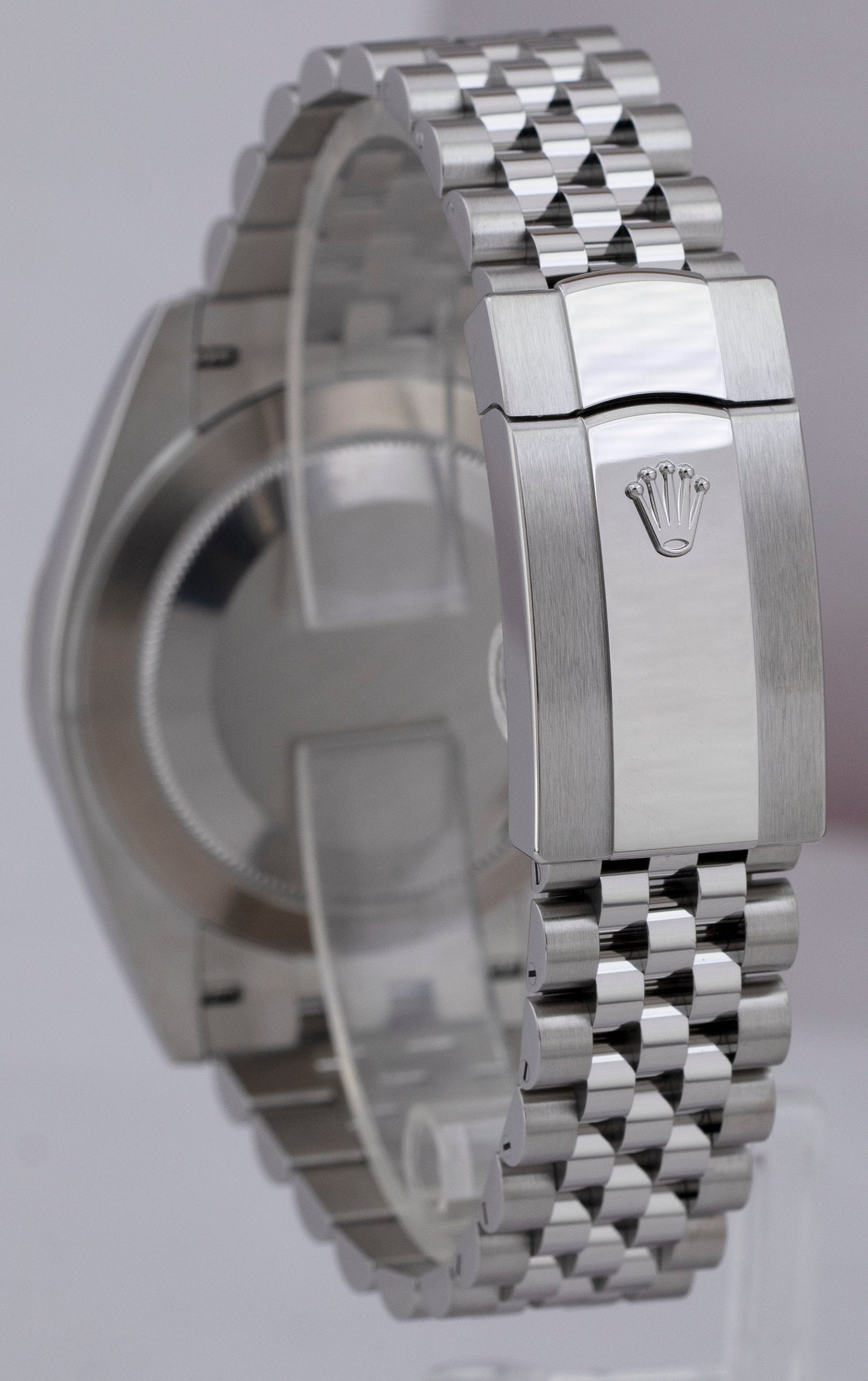 NEW MAR 2023 Rolex DateJust 41 Wimbledon Fluted Steel Watch Jubilee 126334 B+P
