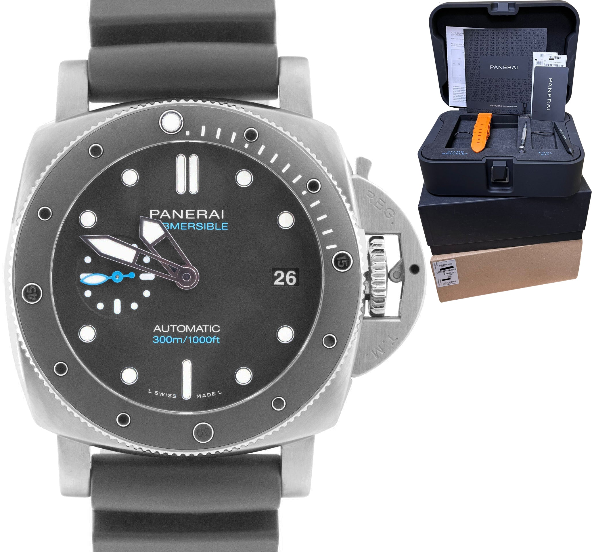 Panerai Submersible PAM 683 Black Automatic 42mm Stainless Steel