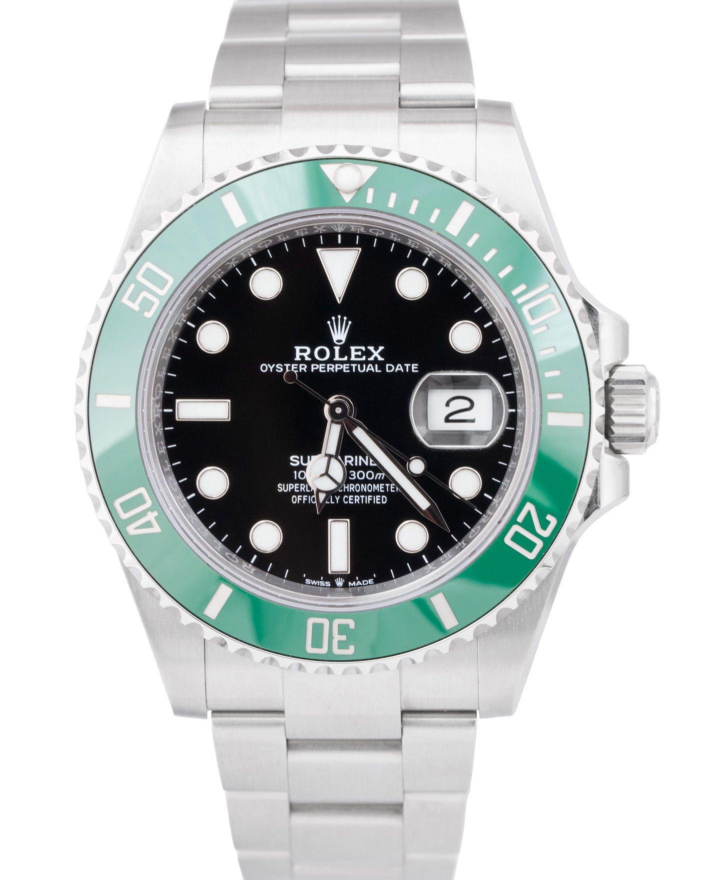 2022 Rolex Submariner 41mm Date GREEN KERMIT Ceramic Steel Watch 12661