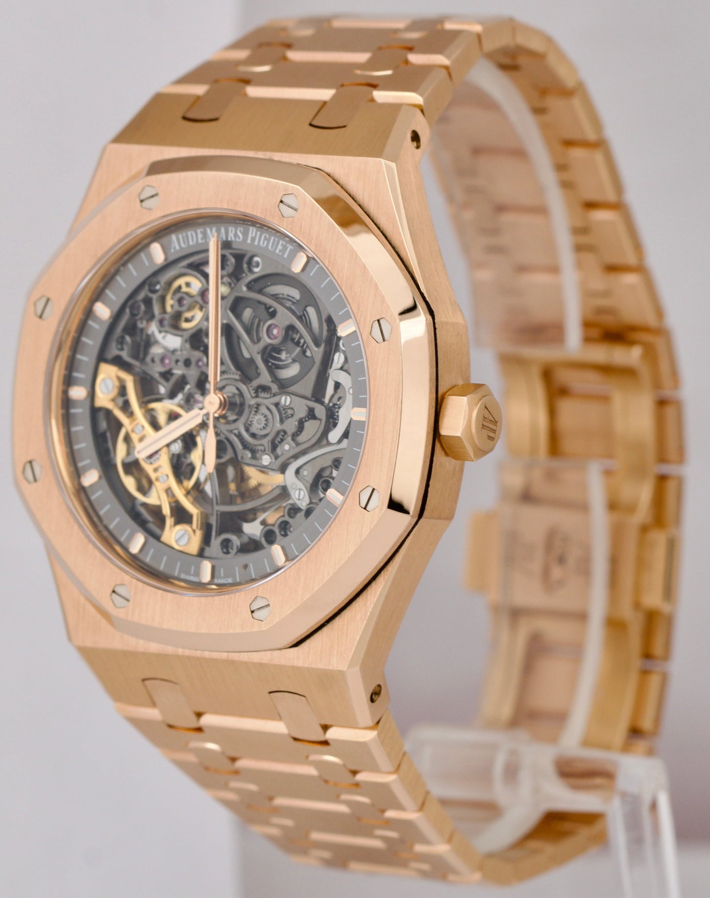 Audemars Piguet Royal Oak Skeleton Openworked 41mm 18K Rose Gold 15407OR B+P