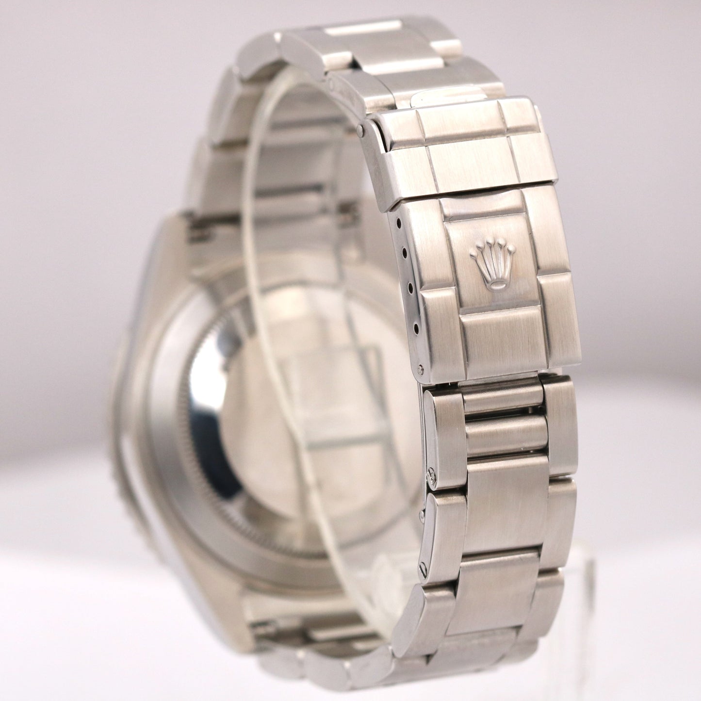 MINT Rolex GMT-Master II 40mm NO HOLES 16710 Black Red COKE Bezel Steel Watch