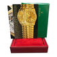 Rolex DateJust President 26 Champagne DIAMOND BEZEL Yellow Gold Watch 69178 BOX