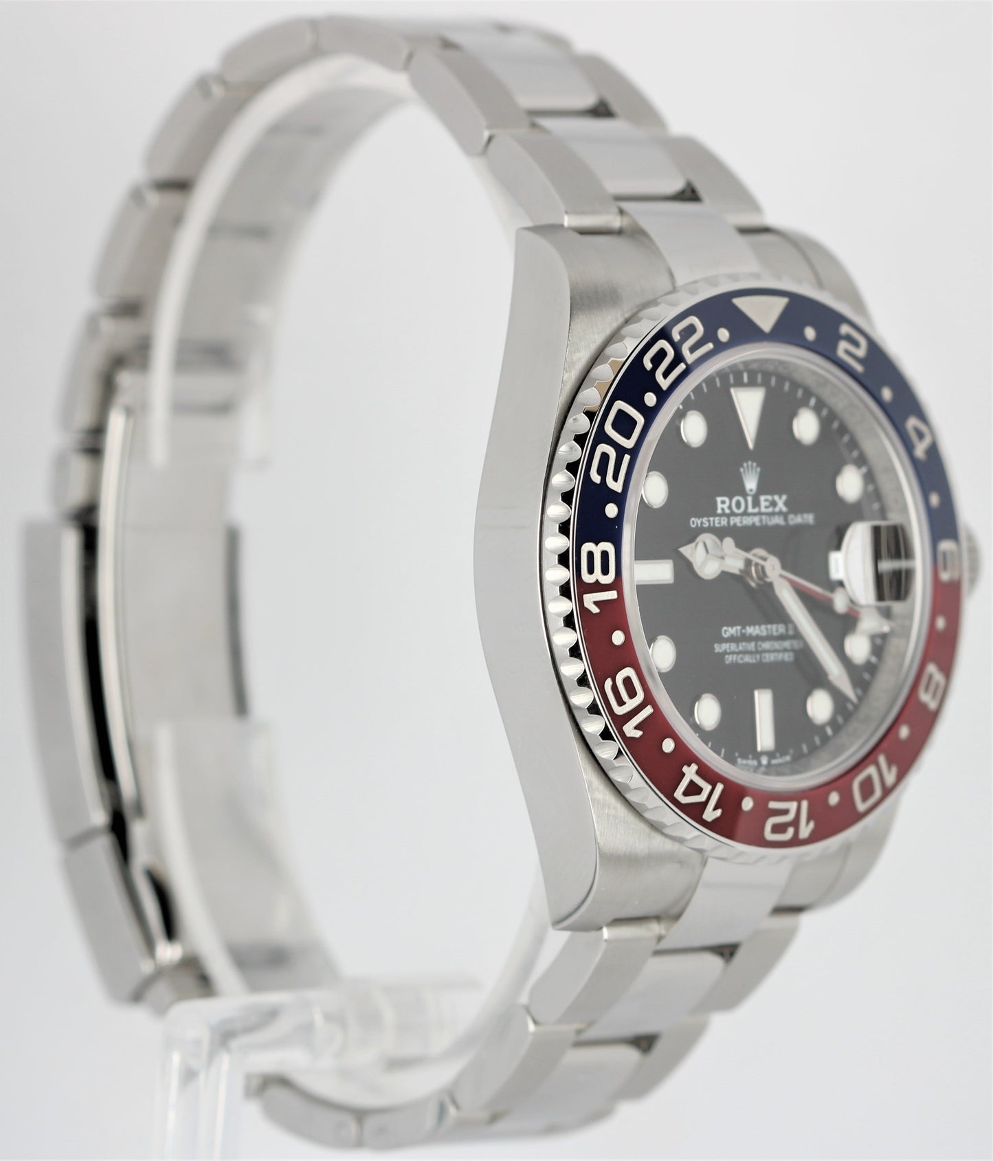 Rolex GMT-Master II Ceramic PEPSI Black Stainless Oyster 40mm 126710 BLRO Watch