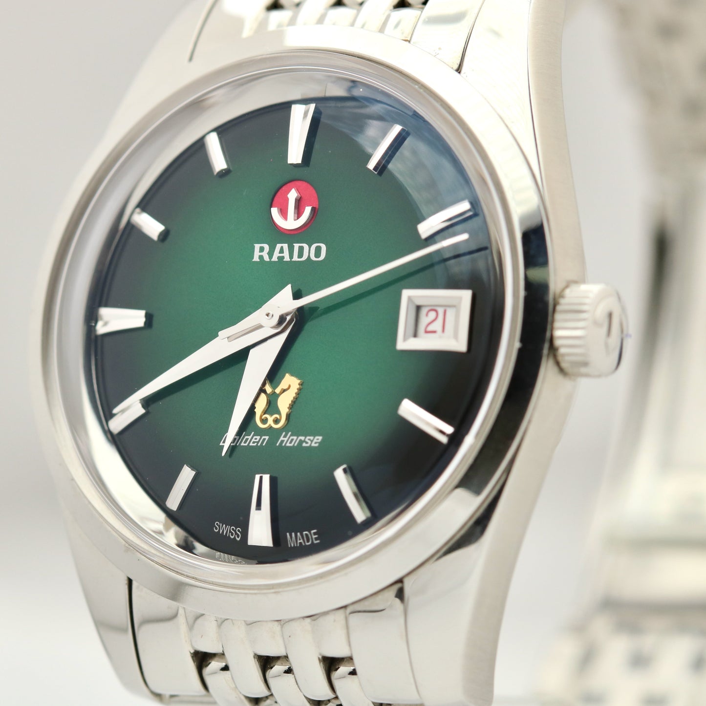 MINT 2020 Rado Switzerland Golden Horse 37mm Stainless Green Vignette Watch B&P