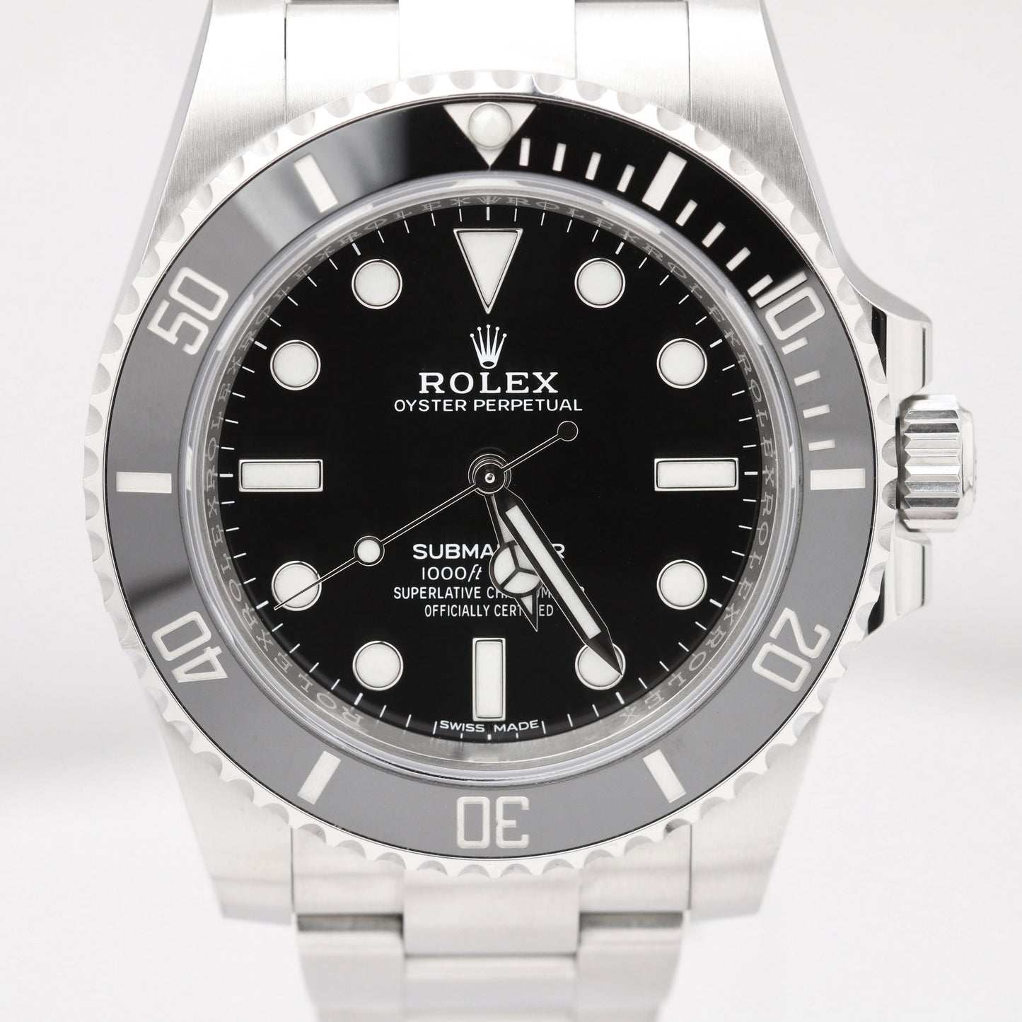 RARE 2022 NEW CARD Rolex Submariner 114060 Ceramic 40mm No-Date Stainless Watch