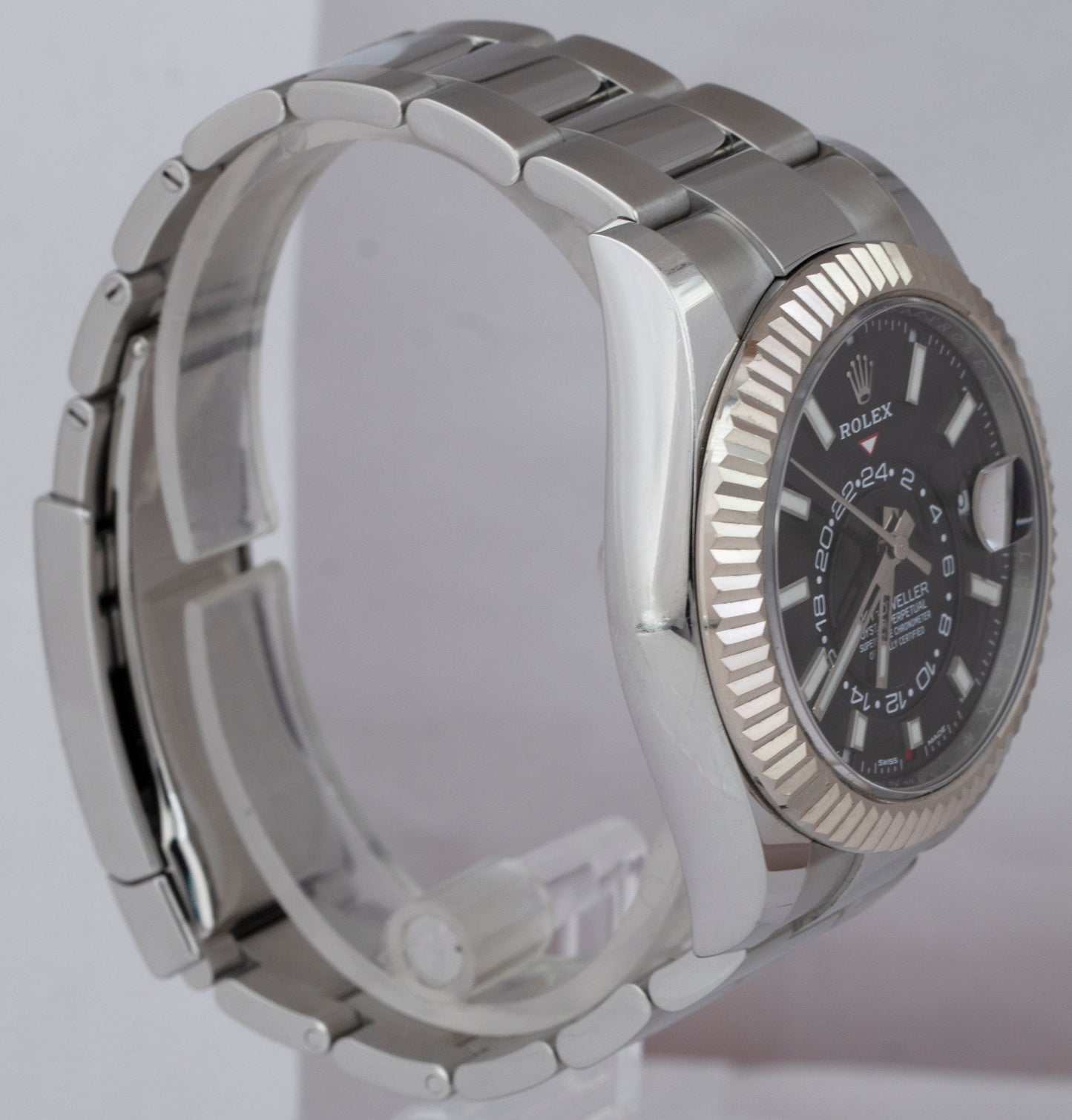 2020 PAPERS Rolex Sky-Dweller 326934 Steel 18k White Gold BLACK 42mm Watch B+P