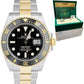 2020 Rolex Submariner Date 41mm Ceramic Two-Tone Gold Black Watch 126613 LN