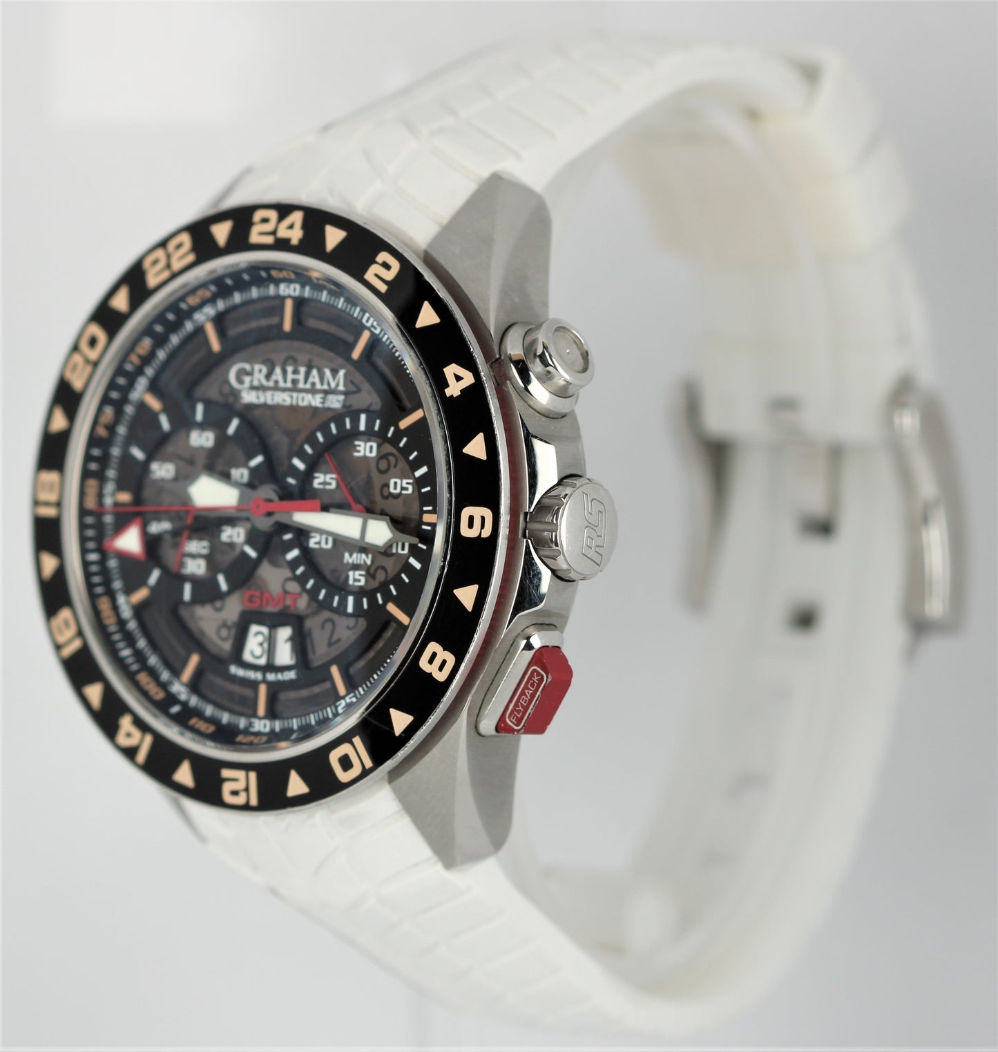 Graham Silverstone RS GMY Black Skeleton 46mm Stainless 2STDC.B08A LTD Watch B&P