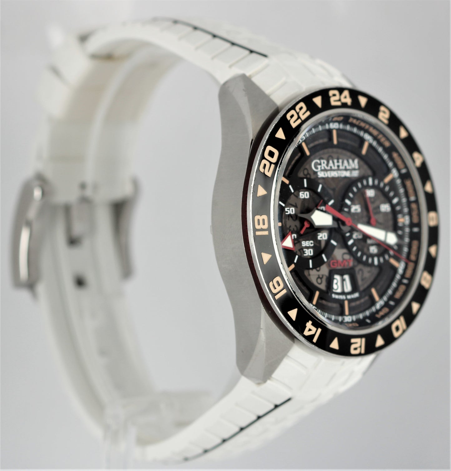 Graham Silverstone RS GMY Black Skeleton 46mm Stainless 2STDC.B08A LTD Watch B&P