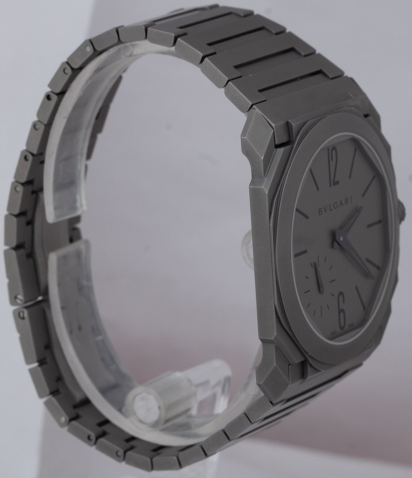 MINT BVLGARI Bulgari Octo Finissimo Titanium 40mm 102713 Automatic Watch PAPERS