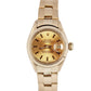 Vintage Rolex DateJust 18K Yellow Gold Champagne Dial 26mm Automatic 6916 Watch