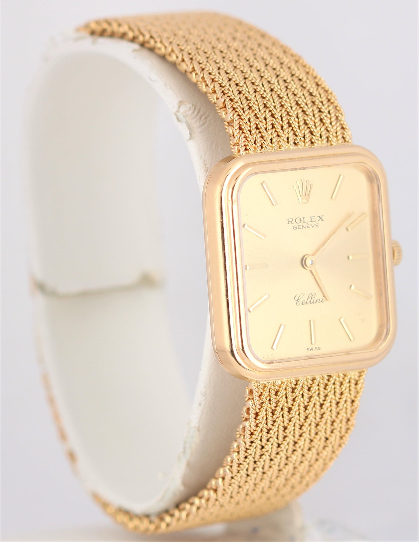 Vintage Rolex Cellini 18k Yellow Gold Champagne Dial 23mm 4327 Watch