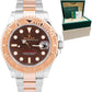 2018 Rolex Yacht-Master Midsize Two-Tone Rose Gold Chocolate 37mm Watch 268621