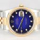 TOP CONDITION Rolex DateJust FACTORY Blue Diamond Vignette 36mm NO HOLES 16233