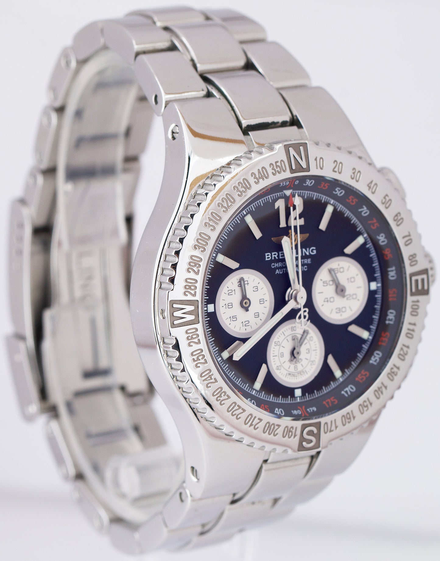 Breitling Hercules Chronograph Stainless Steel Black A39363 Steel 45MM Watch