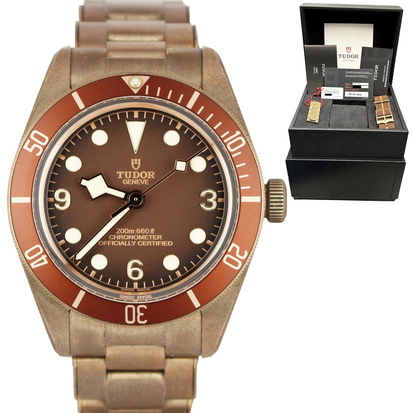 2022 Tudor Black Bay Fifty-Eight Bronze 39mm Brown-Bronze Dial 79012M Watch B&P