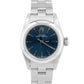 Ladies Rolex Oyster Perpetual Blue Stainless Steel 24mm Automatic Watch 67180