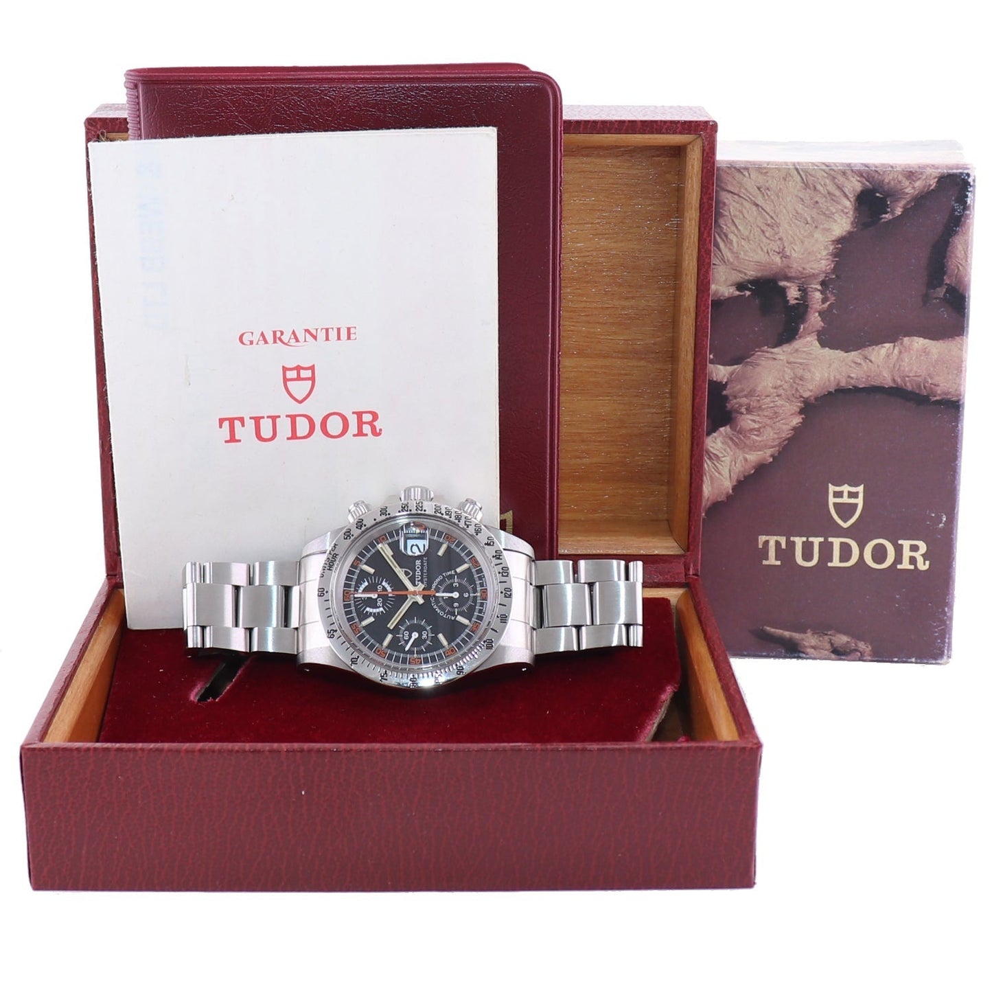 UNPOLISHED PAPERS Tudor Oysterdate Big Block Chrono Monte Carlo 94300 Watch Box